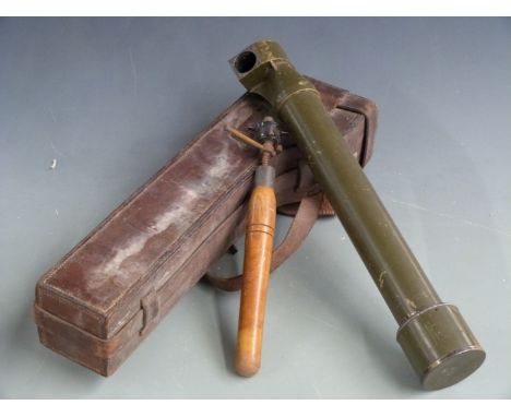 WW1 British periscope no 14, by R &amp; J Beck Ltd, London, serial no 4768, with leather case