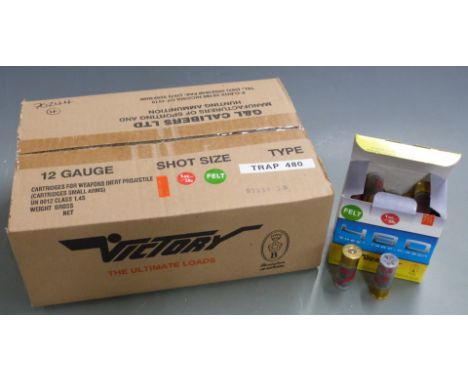 Two-hundred-and-seventy-five Victory 12 bore shotgun cartridges, all in original boxes.&nbsp;PLEASE NOTE THAT A VALID RELEVAN