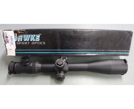 Hawke Target Airmax HK6154 6-24x50 AMX rifle scope, in original box.&nbsp;