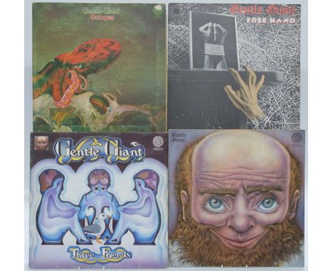 Gentle Giant - Seven albums including Gentle Giant (6360020), Spaceship, record appears Ex, cover VG, Three Friends (6360070)