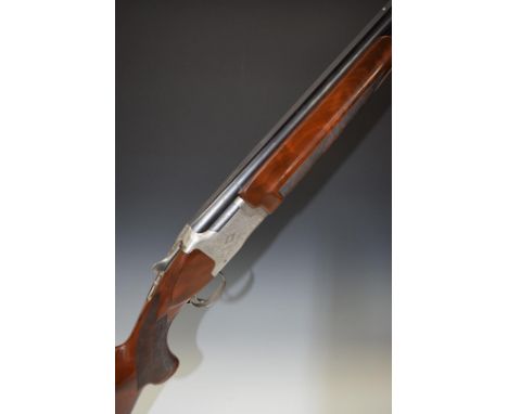 Winchester Diamond Grade Sporter 12 bore over and under shotgun with engraved lock, underside, trigger guard, and thumb lever