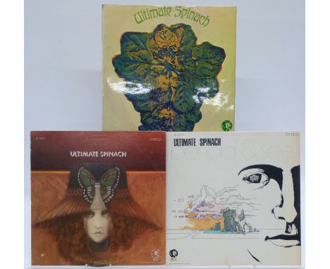 Ultimate Spinach - three albums including Behold &amp; See (SE4570) record appears at least Good with several light lines, co
