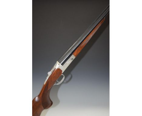 Yildiz .410&nbsp;side by side shotgun with engraved scenes of birds to the lock and underside, engraved trigger guard and thu