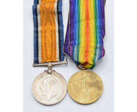 British Army WW1 medals comprising War Medal and Victory Medal, both named to 356016 Pte L Loader, Hampshire Regiment