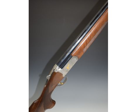 Bettinsoli Tarcisio Diamond 12 bore over and under ejector shotgun with gold inlaid birds to the lock and underside, engraved