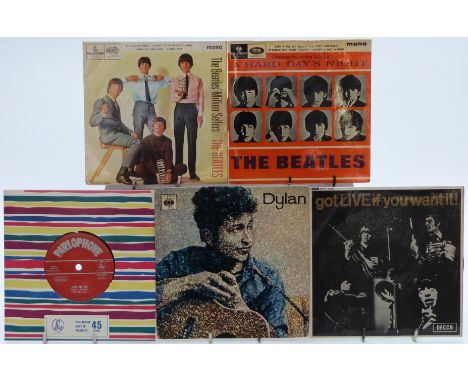 Approximately 70 singles and EPs by the Beatles, The Rolling Stones and Bob Dylan