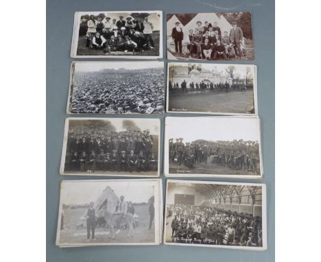 British Army WW1 postcards for the 12th (Service Battalion) Gloucestershire Regiment (Bristol's Own) mainly B Company, on par