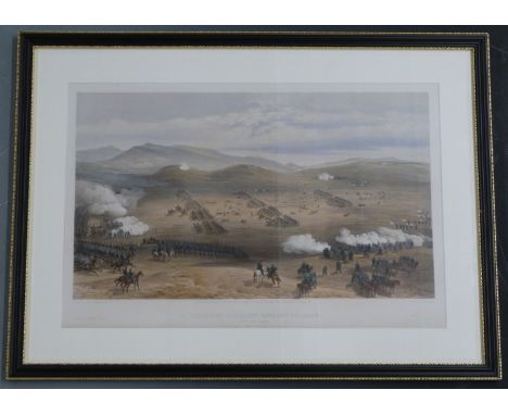 Colnaght's Authentic Series 'Charge of the Light Brigade' 25th October 1854, lithograph in glazed frame, 62 x 48cm