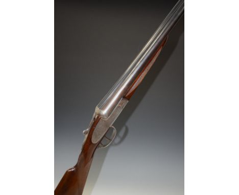 Parker Hale 12 bore side by side sidelock ejector shotgun with florally engraved locks, underside, trigger guard, fences and 