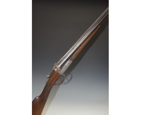 William Moore &amp; Gray 12&nbsp;bore side by side shotgun with named and engraved lock, engraved trigger guard, underside, t