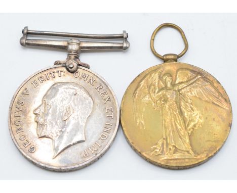 British Army WW1 War and Victory Medals, both named to 1816 Pte J E Love, Northumberland Fusiliers