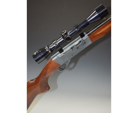 Anschutz Model 520 .22LR 10-shot semi-automatic rifle with chequered semi-pistol grip, sling suspension loops, adjustable pop