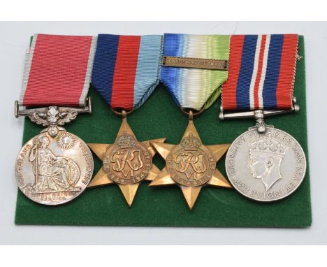 WW1 British Empire Medal group of four for William Taylor Motorman, comprising British Empire Medal correctly engraved, 1939/