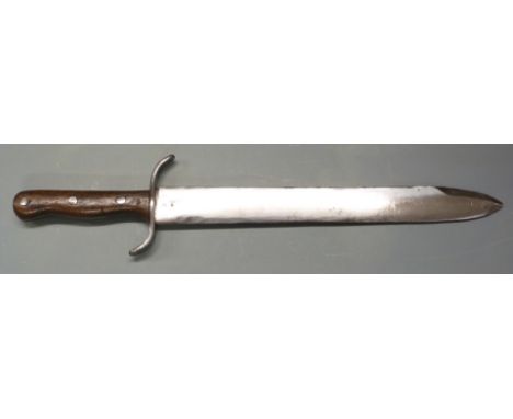 Large knife marked LFA 217 with S shaped crossguard, R to ricasso and 37.5cm blade&nbsp;