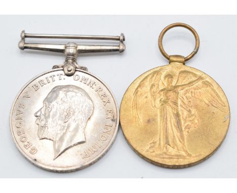 British Army WW1 War and Victory Medals, both named to 26920 Pte L Harris, Gloucestershire Regiment