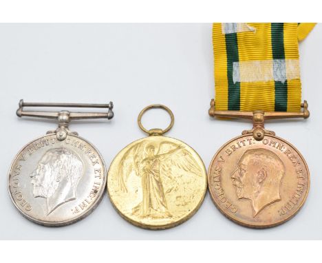 British Army WW1 War and Victory Medals, both named to 1517 Driver C W Aldridge, Army Service Corps, together with his Territ