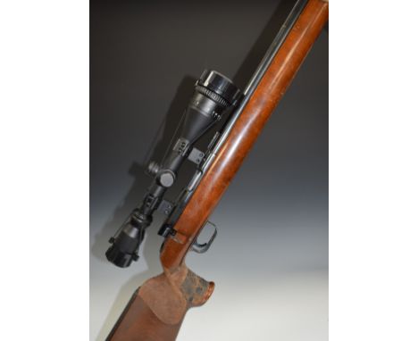 Anschutz Match 54 .22 target rifle with adjustable trigger and butt, shaped semi-pistol grip, raised cheek piece, Hawke Sport