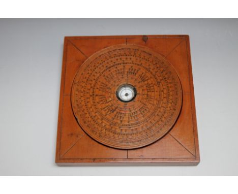 A FENG SHUI COMPASS, signed to the back of the main disc, W 17.25 cm