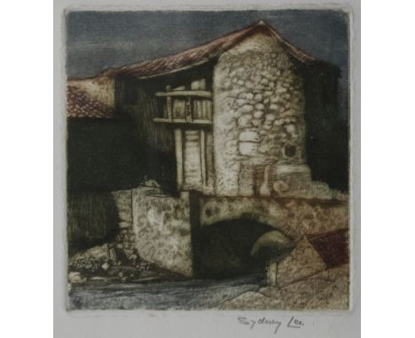 SYDNEY LEE (1866-1949).  'The Spanish Street 1904', signed in pencil lower right, aquatint and etching on paper, framed and g