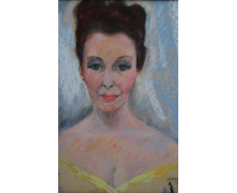 DAVID LOUIS GHILCHICK (1892-1974). Portrait of a young lady, signed lower right and dated 1960, pastel, unframed, 46 x 29 cm