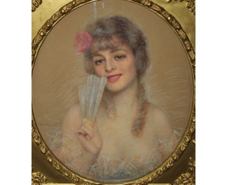 GUSTAVE BRISGAND (1867-1944). Portrait of a Lady, signed left, pastel, gilt framed and glazed, 59 x 49 cm