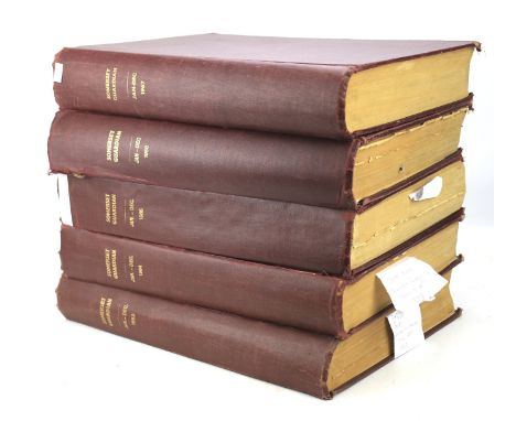 Five vintage Somerset Guardian bound volumes. 1963 through to 1967
