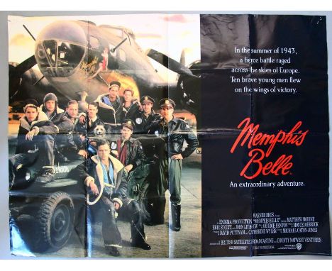 Ten War themed folded British Quad film posters including Memphis Belle, Eye of the Needle, Killing Fields, Stand Up Virgin S