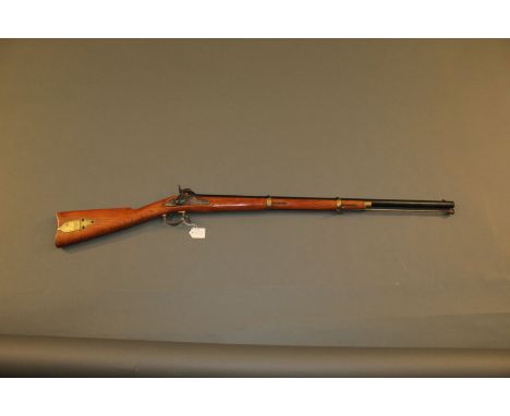Antonio Zoli &amp; Co 8 bore percussion muzzle loading black powder shotgun, 33" barrel, lock engraved with an eagle and with