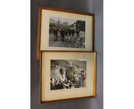 2 Blencathra Foxhounds photographs, one near the Salutation Inn in Threlkeld by Howarth of Keswick, the other "Gone to Earth"