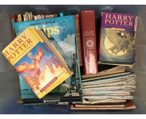 A box of books and ordnance survey maps to include a first edition 'Harry Potter and the Order of the Phoenix' 