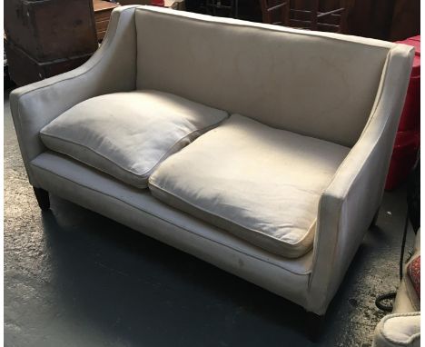 A small heavy two seater sofa, 145cmW 