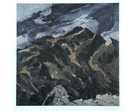 § Sir Kyffin Williams, OBE, RA, RCA (Welsh, 1918-2006) Farmer below Snowdon, 2003 signed lower right "K Williams" and numbere