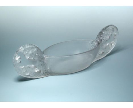 Saint-Hubert, an R. Lalique glass jardiniere, the frosted glass body with wheel etched R. Lalique mark 13.50 x 47cm (5 x 18in