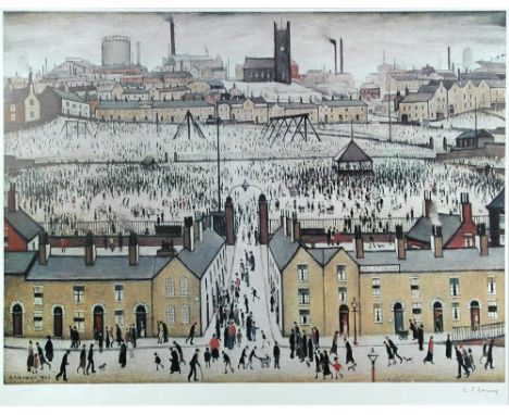 § Laurence Stephen Lowry, RBA, RA (British, 1887-1976) Britain at Play signed lower right in pencil "L S Lowry" and with the 