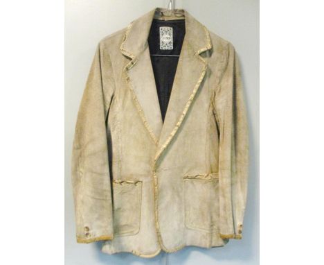 A Just Men vintage snake skin trimmed suede jacket, tailored  