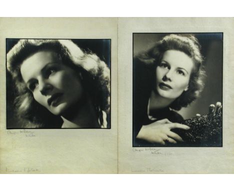 § Angus McBean (British, 1904-1990) Two portrait studies of Leueen MacGrath (1914-1992) both signed lower left "Angus McBean"