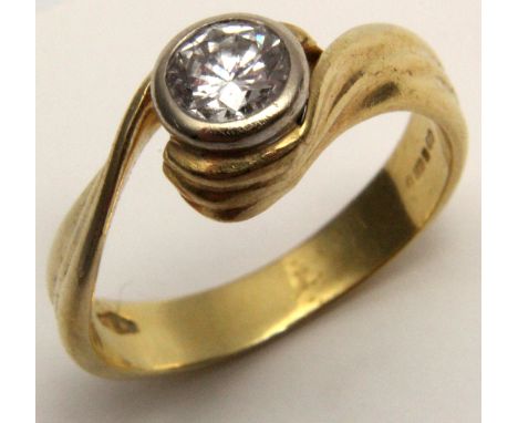 18ct Gold Solitaire Diamond Ring approx 0.50ct weight size K weight 4.0 grams 