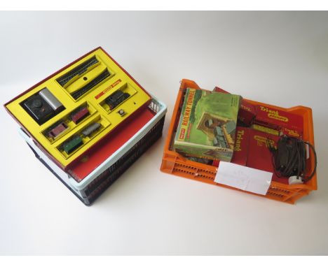 Tri-ang. A large collection of mostly boxed Tri-ang 00 gauge railway models and accessories, including three locomotives (Tri