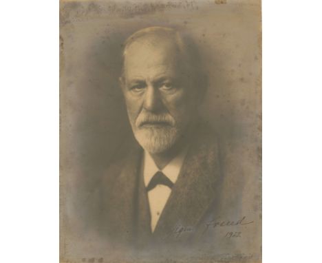 Magnificent oversized 1922 signed portrait  FREUD SIGMUND: (1856-1939) Austrian Neurologist & Founder of Psychoanalysis. Freu