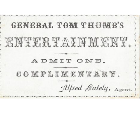 [STRATTON CHARLES S.]: (1838-1883) American Entertainer, known as General Tom Thumb, who achieved fame under the circus pione