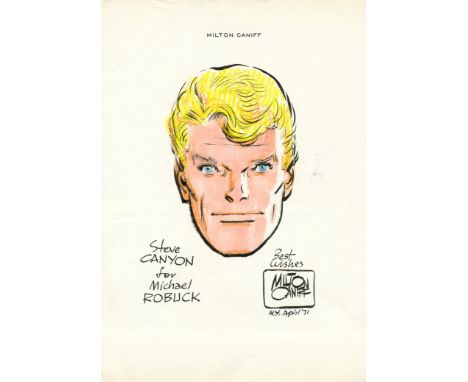 CANIFF MILTON: (1907-1988) American Cartoonist. An excellent signed and inscribed colour sketch by Caniff, an attractive sign