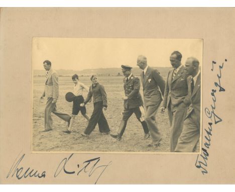[THIRD REICH AVIATION]: REITSCH HANNA (1912-1979) German Aviator &amp; Test Pilot &amp; GEORGII WALTER (1888-1968) German Met