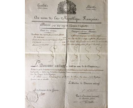 BARRAS PAUL: (1755-1829) French Politician during French Revolution. Main executive leader of the Directory regime 1795-99. L
