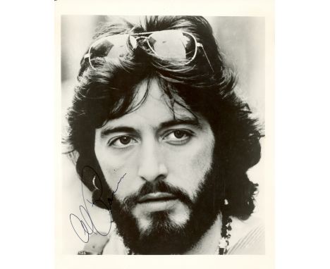 PACINO AL: (1940- ) American Actor. Academy Award winner. A good signed 8 x 10 photograph by Pacino, the image depicting the 