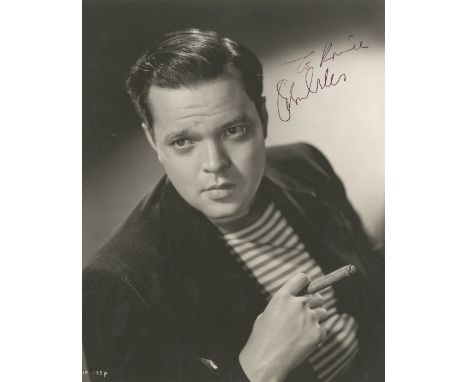 WELLES ORSON: (1915-1985) American Actor &amp; Film Director, Academy Award winner. An excellent vintage signed and inscribed