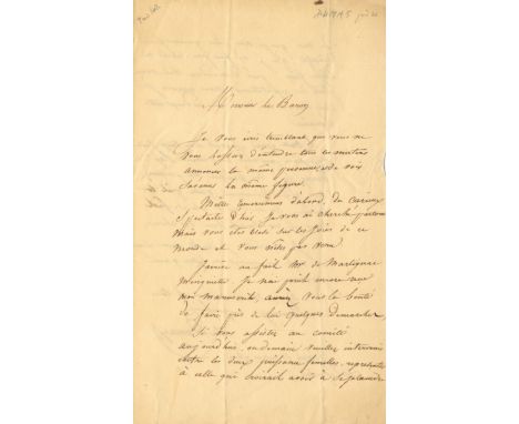 Dumas has difficulties with the rehearsals of his play Henry III and his Court  DUMAS ALEXANDRE: Père (1802-1870) French Writ