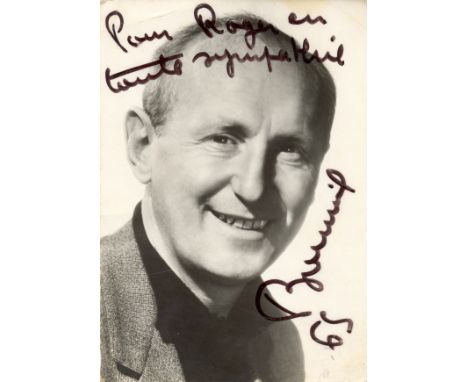 BOURVIL: (1917-1970) French Actor, best known for his co-starred comedies with Louis de Funes. Signed and inscribed 4 x 6 pho
