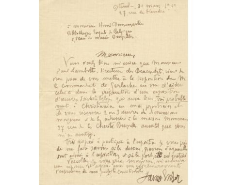 ENSOR JAMES: (1860-1949) Baron Ensor. Belgian Painter. An important figure on expressionism and surrealism, associated with t