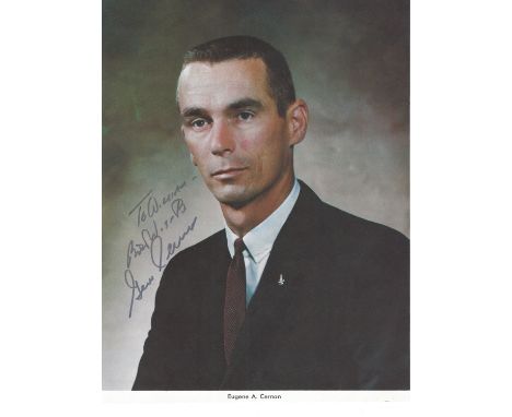 CERNAN GENE: (1934-2017) American Astronaut, Commander of Apollo XVII (1972), the final Apollo lunar landing. Cernan is the e