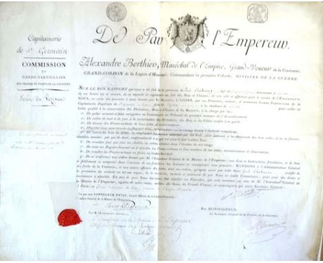 BERTHIER LOUIS-ALEXANDRE: (1753-1815) Marshal of France, Prince of Neuchatel. Chief of Staff under Napoleon. Very attractive 